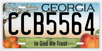 GA license plate CCB5564