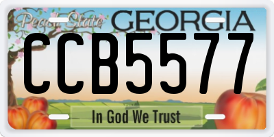 GA license plate CCB5577