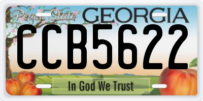 GA license plate CCB5622
