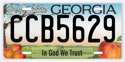GA license plate CCB5629