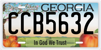 GA license plate CCB5632