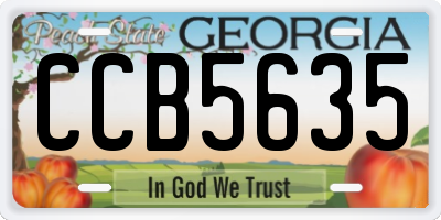 GA license plate CCB5635