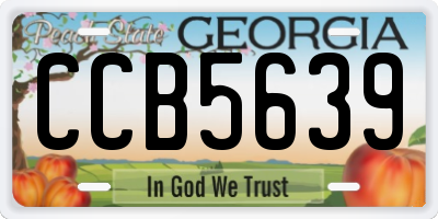 GA license plate CCB5639