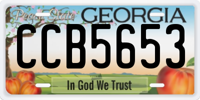 GA license plate CCB5653