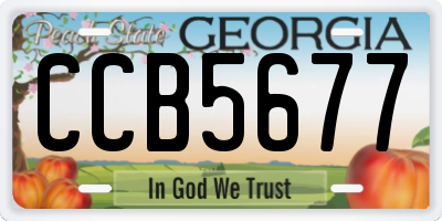GA license plate CCB5677