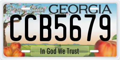 GA license plate CCB5679