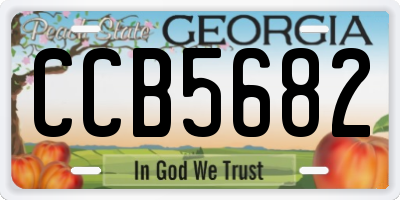 GA license plate CCB5682