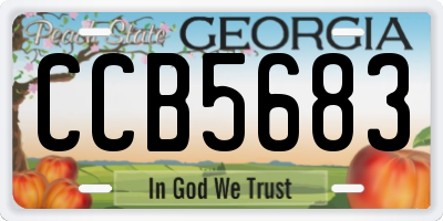 GA license plate CCB5683