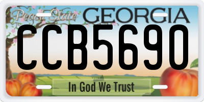 GA license plate CCB5690