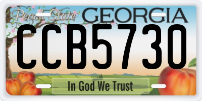 GA license plate CCB5730