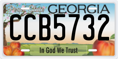 GA license plate CCB5732
