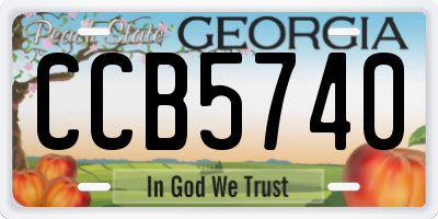 GA license plate CCB5740