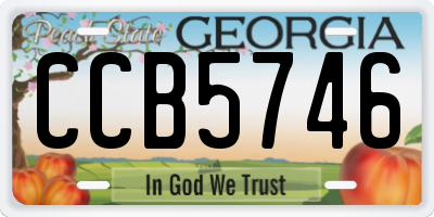 GA license plate CCB5746