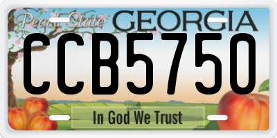 GA license plate CCB5750