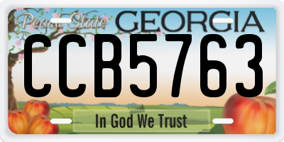GA license plate CCB5763