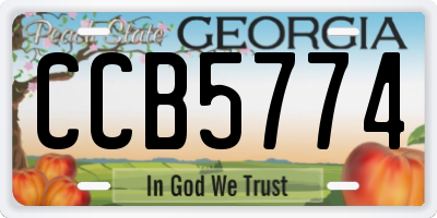 GA license plate CCB5774