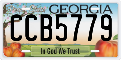 GA license plate CCB5779