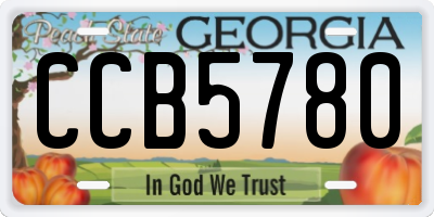 GA license plate CCB5780