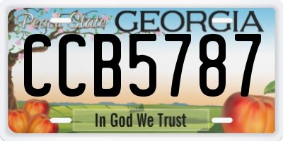 GA license plate CCB5787