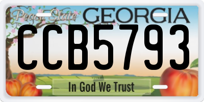 GA license plate CCB5793
