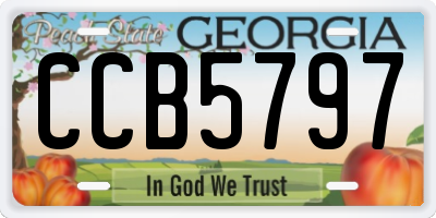 GA license plate CCB5797