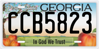 GA license plate CCB5823