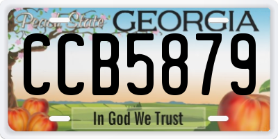 GA license plate CCB5879