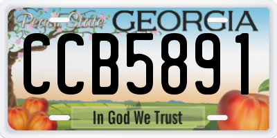 GA license plate CCB5891
