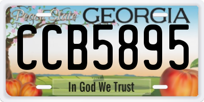 GA license plate CCB5895