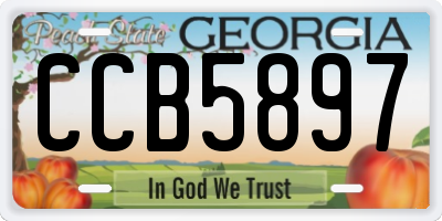 GA license plate CCB5897