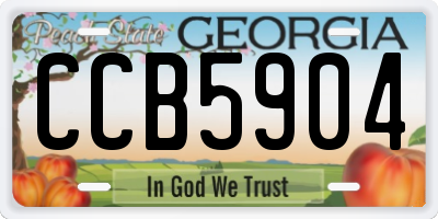 GA license plate CCB5904