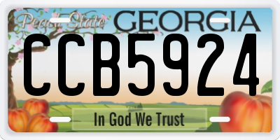 GA license plate CCB5924