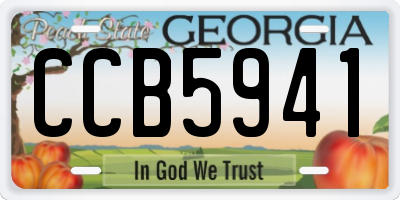 GA license plate CCB5941