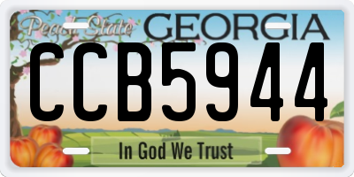 GA license plate CCB5944