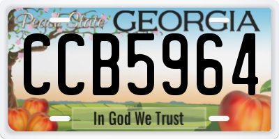GA license plate CCB5964