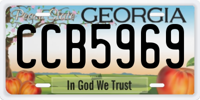 GA license plate CCB5969