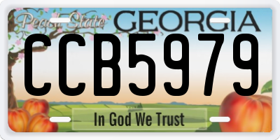 GA license plate CCB5979