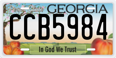GA license plate CCB5984
