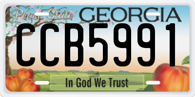GA license plate CCB5991