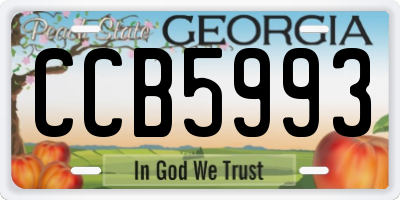 GA license plate CCB5993