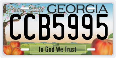 GA license plate CCB5995