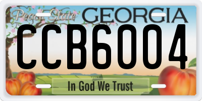 GA license plate CCB6004