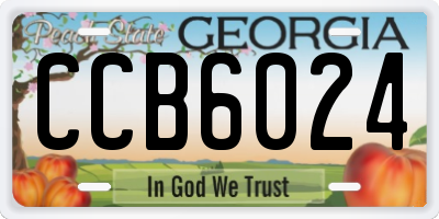 GA license plate CCB6024