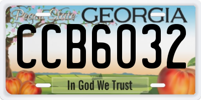 GA license plate CCB6032