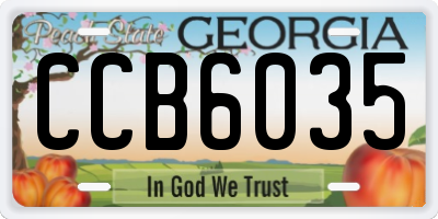GA license plate CCB6035