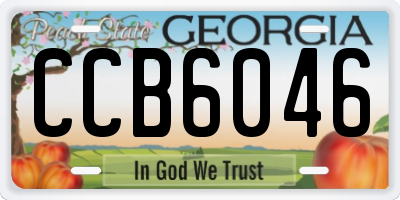 GA license plate CCB6046