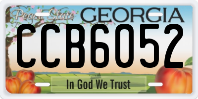 GA license plate CCB6052