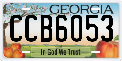 GA license plate CCB6053