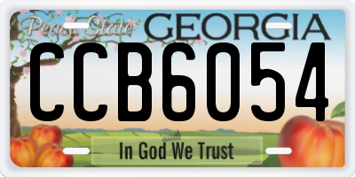 GA license plate CCB6054