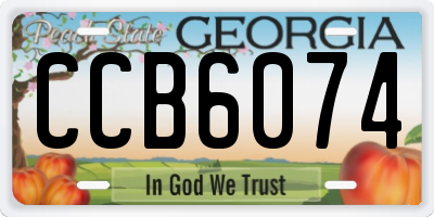 GA license plate CCB6074